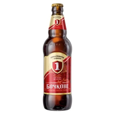 Пиво Перша приватна броварня Бочкове світле, 4,8%, 0,5 л