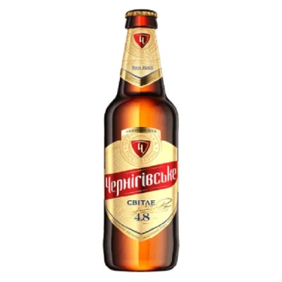Пиво Чернігівське, светлое, фильтрованное, 4,8%, 0,5 л