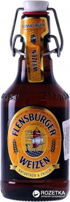 Упаковка пива Flensburger Weizen світле нефільтроване 5.1% 0.33 л x 24 шт.