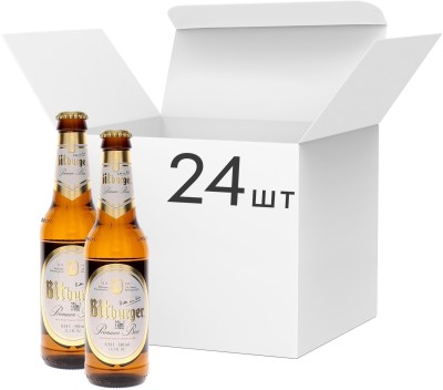 Упаковка пива Bitburger Premium Pils світле фільтроване 4.8% 0.33 л х 24 шт.