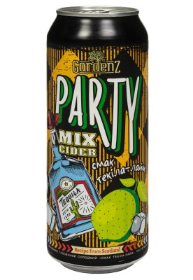 Сидр Gardenz Party Mix Текіла-Лайм 5,4% з/б 0.5 л
