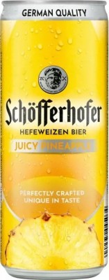 Пиво Schofferhofer Juicy Pineapple, світле, нефільтроване, з соком, 2.5%, з/б, 0.33 л