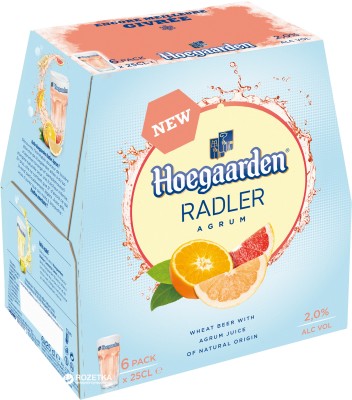Упаковка пивного коктейлю HoeGaarden Radler Agrum 2% 0.25 л x 24 шт