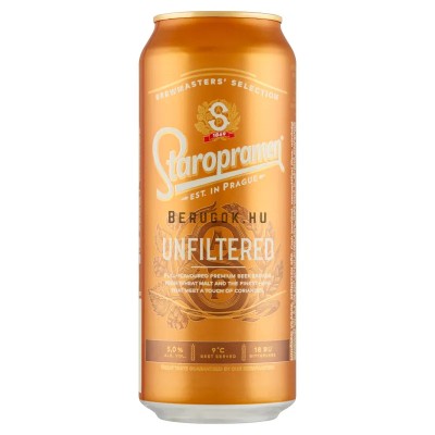 Пиво Staropramen Unfiltered, світле, нефільтроване, 0,5 л