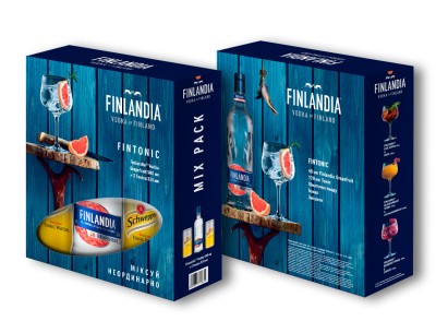 Горілка Finlandia Грейпфрут 0.5 л 37.5% + Швепс Indian Ton ж / б 330 мл 2 шт