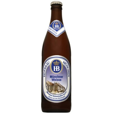 Пиво Hofbrau Munchner Weisse, світле, нефільтроване, 5,1%, 0,5 л