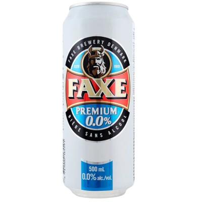 Пиво безалкогольне Faxe Free, світле, 0,5%, з/б, 0,5 л