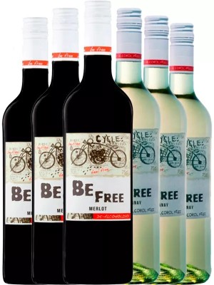 Набір безалкогольного вина Be Free, Merlot, червоне + Be Free, Chardonnay, біле 6*0.75л