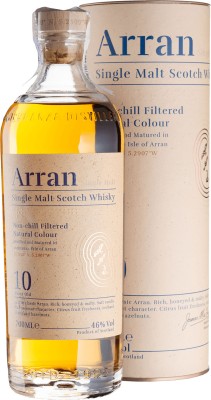 Віскі Arran 10 yo 0.7 л 46% в тубусі