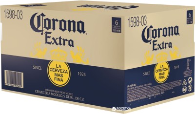 Упаковка пива Corona Extra світле фільтроване 4.5% 0.355 л х 24 шт