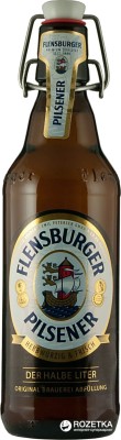 Упаковка пива Flensburger Pilsener світле фільтроване 4.8% 0.5 л x 16 шт.
