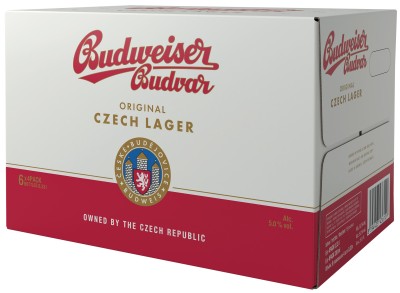 Упаковка пива Budweiser Budvar світле фільтроване 5% 0.33 л x 24 шт.