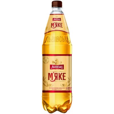 Пиво Львівське М'яке, світле, 4,2%,1,12 л