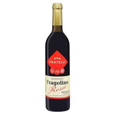 Вино Fratelli Fragolino Rosso, червоне, напівсолодке, 0,7 л