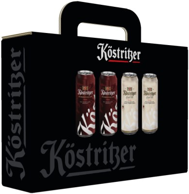 Подарунковий набір пива Kostritzer Schwarzbier 4.8% 0.5 л x 2 шт + Kostritzel Edel Pils 4.8% 0.5 л x 2 шт