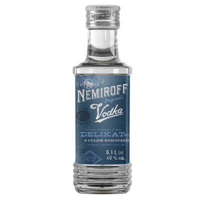 Горілка особлива Nemiroff Делікат м'яка Оригінал, 40%, 0,1 л