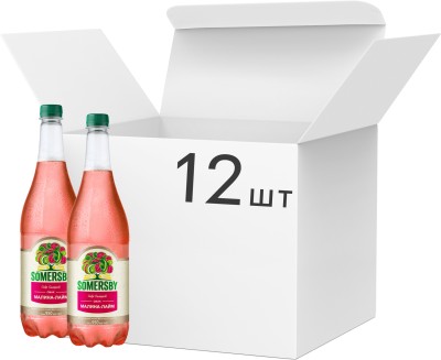 Упаковка сидру Somersby Смак Малина-Лайм 4.7% 0.95 л x 12 шт