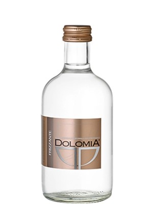 Мінеральна вода Доломія, Ексклюзив Фрізанте / Dolomia, Exclusive Frizzante, газ, скло, 0.33л