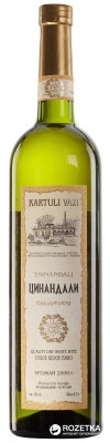 Вино Kartuli Vazi Цинандалі біле сухе 0.75 л 12%