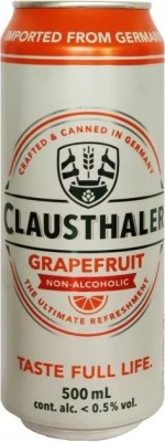 Пиво безалкогольне Clausthaler Grapefruit світле, 0.25%, з/б, 0.5 л