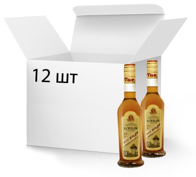 Упаковка Бренді Тиса Бескиди 3 роки витримки 40% 0.25 л x 12 шт.