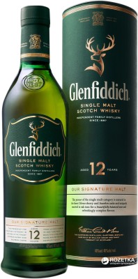 Віскі Glenfiddich 12 років витримки 0.5 л 40%