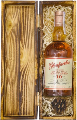 Віскі Glenfarclas 10уо 0.7 л 40% в дерев'яній коробці