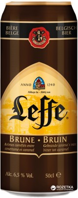 Пиво Leffe Brune темне фільтроване 6.3% 0.5 л