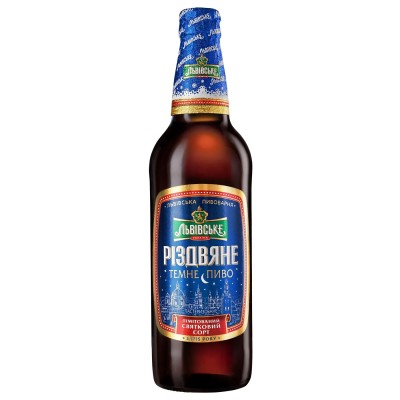 Пиво Львівське Різдвяне, темне, 4,2%, 0,5 л