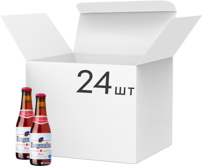 Упаковка пивного коктейлю HoeGaarden Rosee 3% 0.25 л x 24 шт
