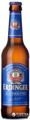 Упаковка пива Erdinger Alkoholfrei світле фільтроване Безалкогольне 0.5% 0.33 л х 12 пляшок