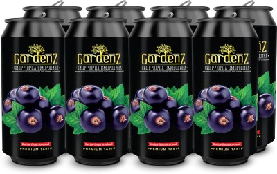 Сидр Gardenz солодкий червоний "Чорна смородина" 5% 0.5 л х 8 шт