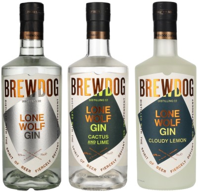 Набір джин LoneWolf Gin 0.7 л 40% + Cactus and Lime Gin 0.7 л 40% + Cloudy Lemon Gin 0.7 л 40%