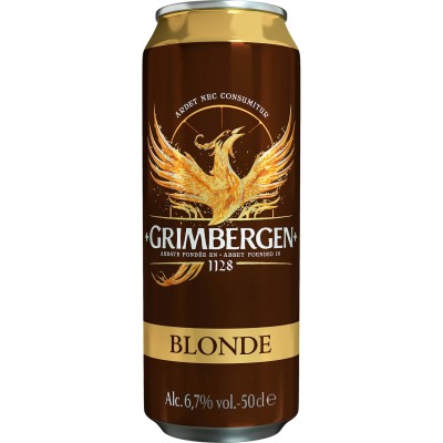 Пиво Grimbergen Blonde, світле, 6,7%, з/б, 0,5 л