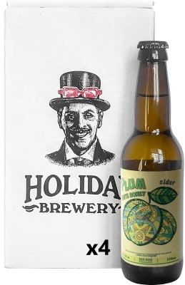 Упаковка сидру Holiday Brewery White Honey Plum напівсолодкий 6% 0.33 л х 4 шт