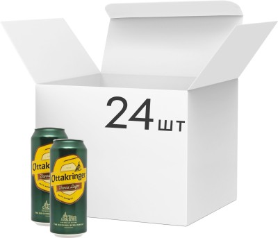 Упаковка пива Ottakringer Vienna Lager напівтемне фільтроване 5.4% 0.5 л 24 шт