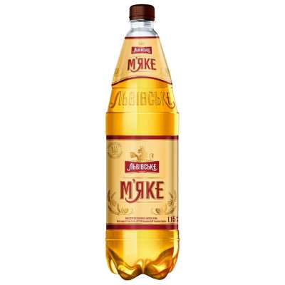 Пиво Львівське М'яке, світле, 4,2%, 1,15 л