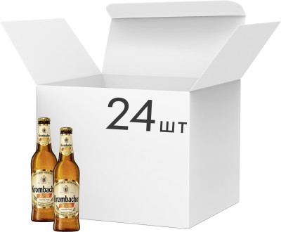 Упаковка пива Krombacher Weizen світле нефільтроване 5.3% 0.33 л х 24 шт.