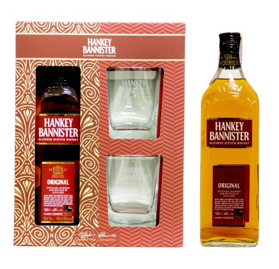 Віскі Hankey Bannister 0.7 л 40% +2 брендовані склянки в коробці