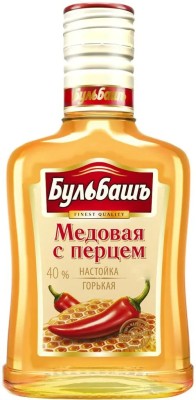 Настоянка гірка Бульбашъ Медова з перцем, 40%, 0,2 л