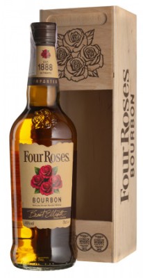 Бурбон Four Roses 0.7 л 40% у дерев'яному пакованні