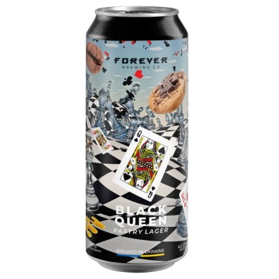 Пиво Forever Black Queen, темне, нефільтроване, 5,5%, з/б, 0,5 л