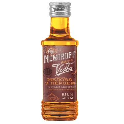 Настоянка Nemiroff Українська медова з перцем Оригінал, 40%, 0,1 л