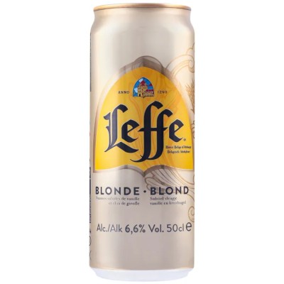 Пиво Leffe Blonde, світле, 6,6%, з/б, 0,5 л