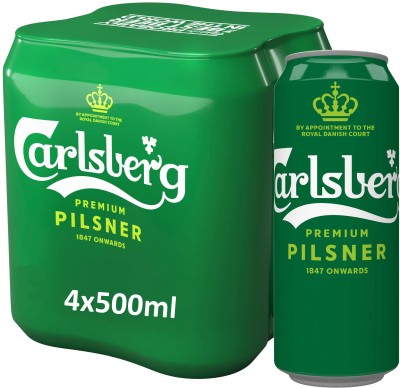 Упаковка пива Carlsberg світле фільтроване 5% 0.5 л Мультіпак 4 шт
