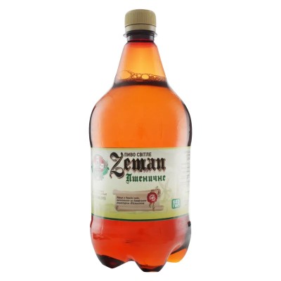 Пиво Zeman Пшеничне світле, 5%, 1 л