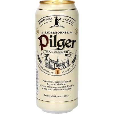 Пиво Paderborner Pilger, cвітле,5%, з/б, 0,5 л