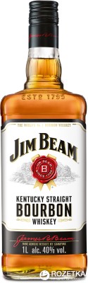 Віскі Jim Beam White 4 роки витримки 1 л 40%