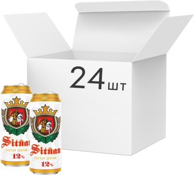 Упаковка пива Steiger Sitnan світле відфільтроване 5% 0.5 л х 24 шт