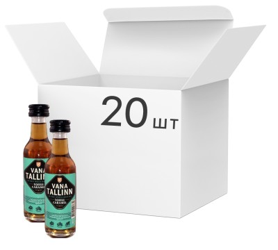 Упаковка лікеру Vana Tallinn Toffee Caramel 0.05 л 35% х 20 шт